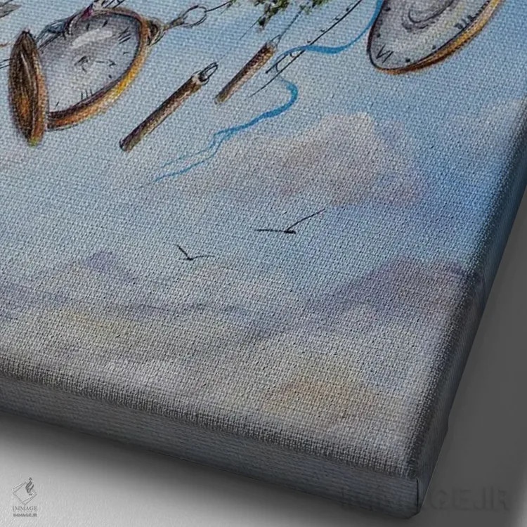 تابلو دکوراتیو زمان پرواز می کند اثر ناتالیا گرینچنکو - نمای نزدیک بافت بوم