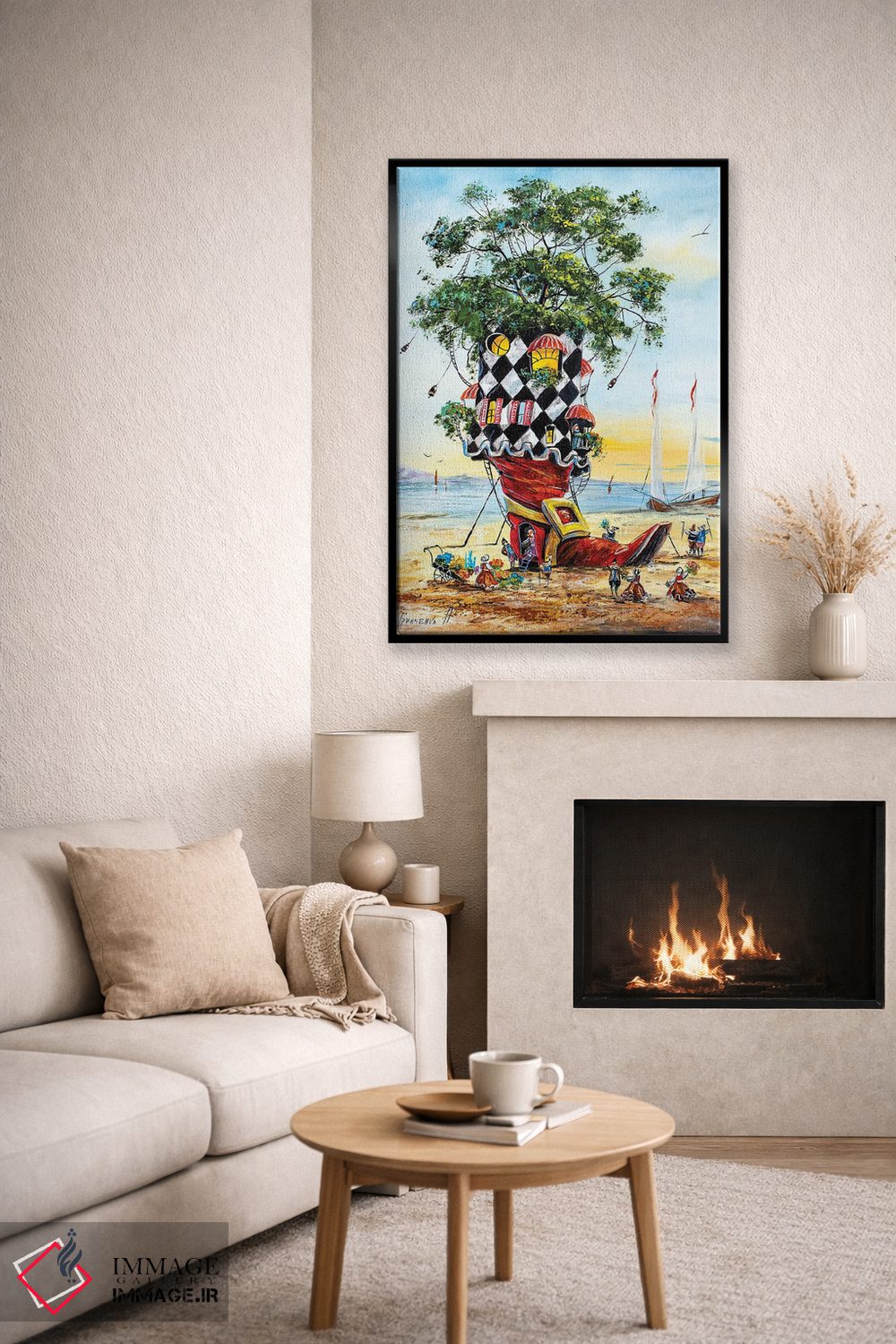 تابلو دکوراتیو دیدار دختر گل فروش اثر ناتالیا گرینچنکو - D6B