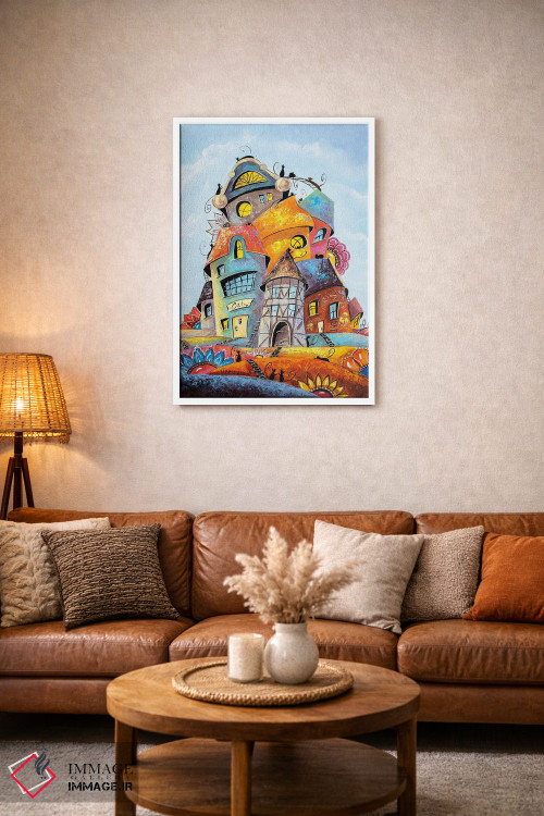 تابلو دکوراتیو روز گل در شهر گربه ها اثر ناتالیا گرینچنکو - D2W