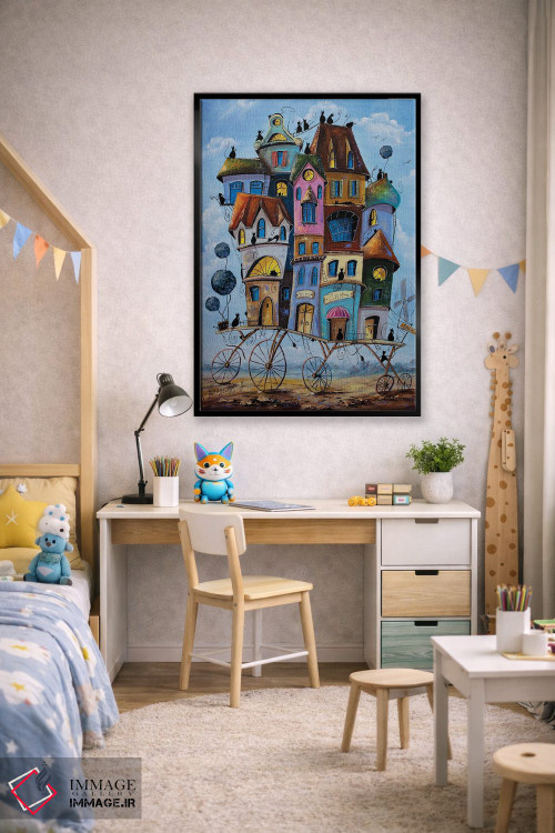 تابلو دکوراتیو سرگردان ترین شهر گربه ها اثر ناتالیا گرینچنکو - D2B