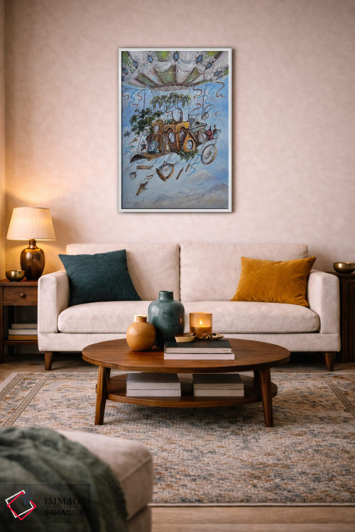 تابلو دکوراتیو زمان پرواز می کند اثر ناتالیا گرینچنکو - D3W