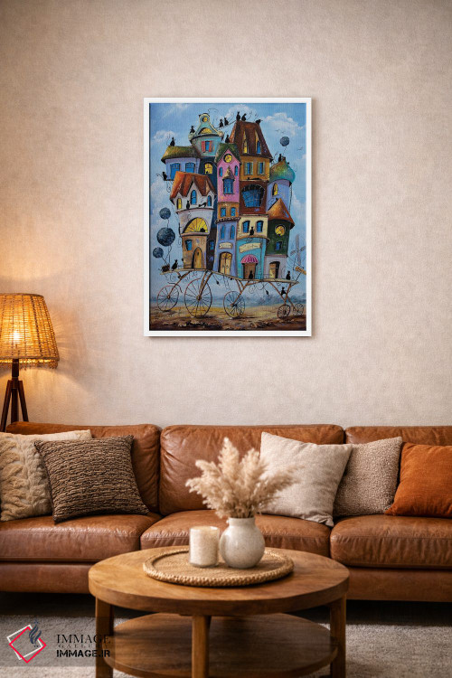 تابلو دکوراتیو سرگردان ترین شهر گربه ها اثر ناتالیا گرینچنکو - D4W