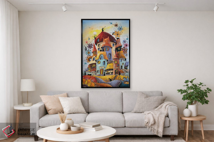 تابلو دکوراتیو روز گل ها در شهر گربه ها اثر ناتالیا گرینچنکو - D2B