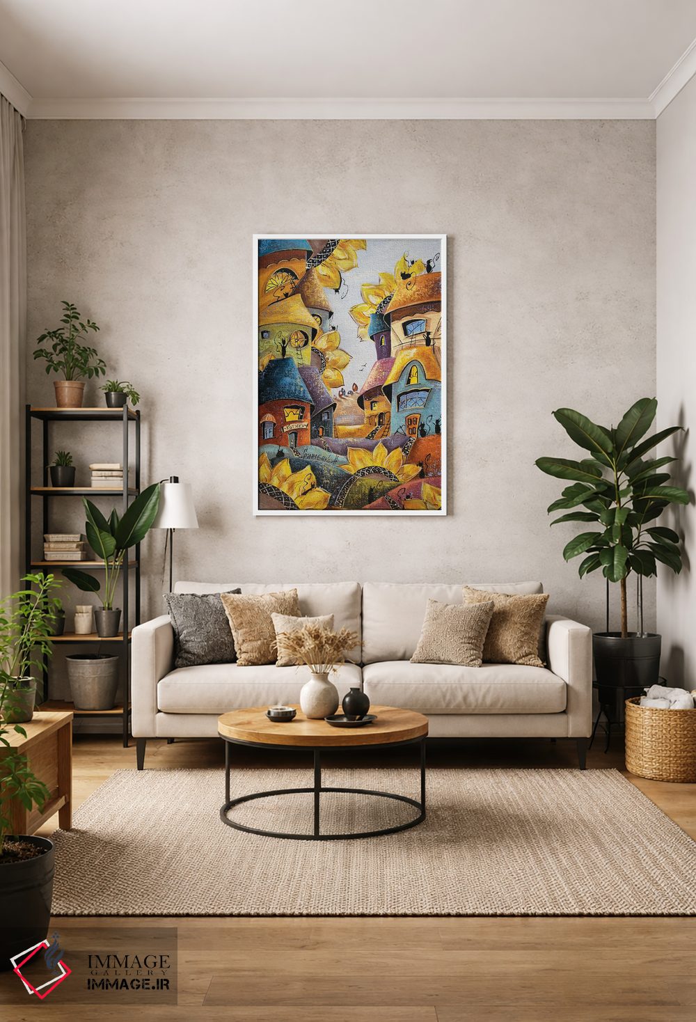 تابلو دکوراتیو روز طلایی آفتابگردان اثر ناتالیا گرینچنکو - D1W