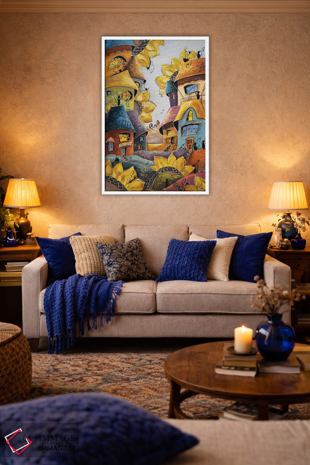 تابلو دکوراتیو روز طلایی آفتابگردان اثر ناتالیا گرینچنکو - D2W