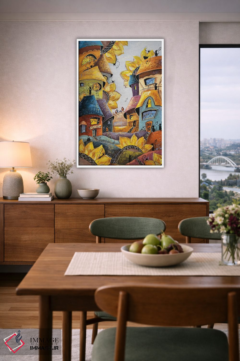 تابلو دکوراتیو روز طلایی آفتابگردان اثر ناتالیا گرینچنکو - D6W