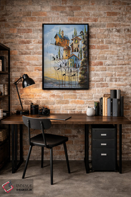 تابلو دکوراتیو روز ماهی در شهر گربه ها اثر ناتالیا گرینچنکو - D6B