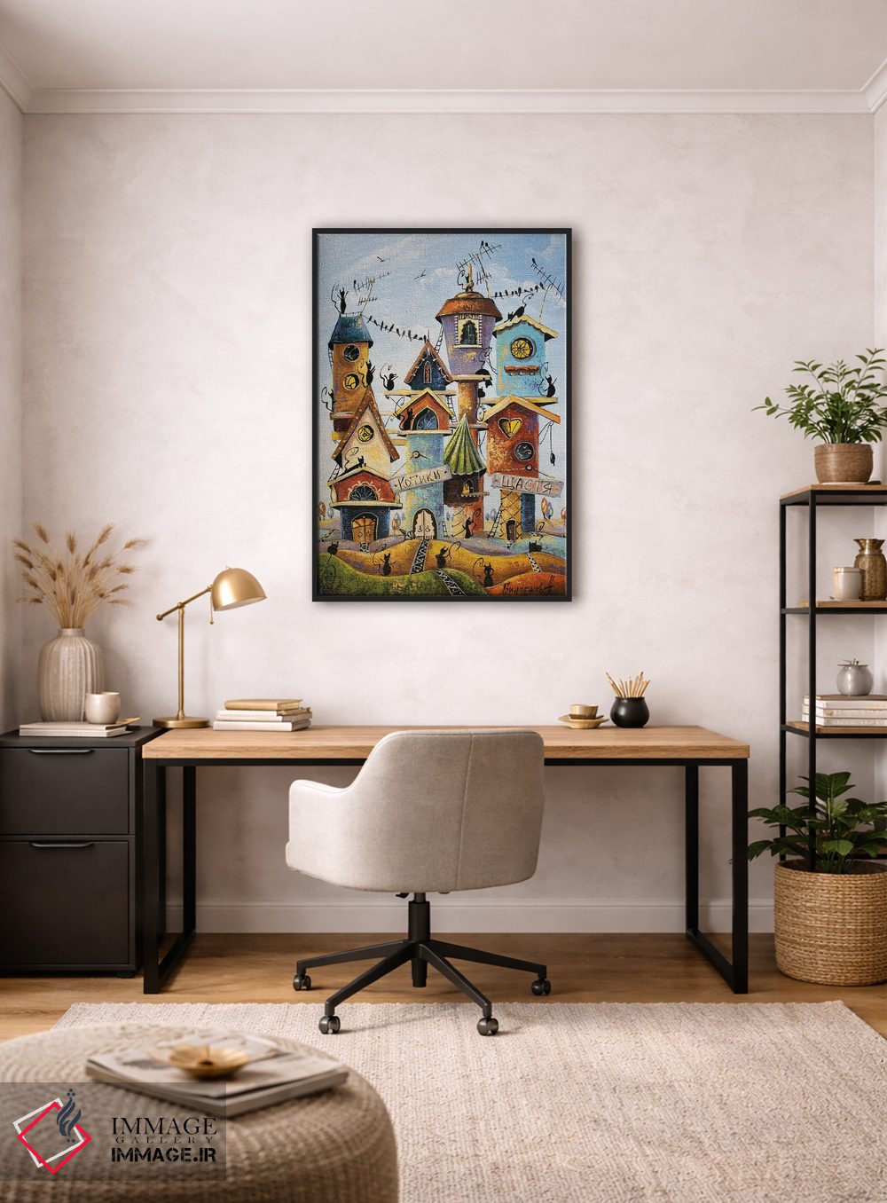 تابلو دکوراتیو مهمانان دلنشین و غیرمنتظره اثر ناتالیا گرینچنکو - D5B