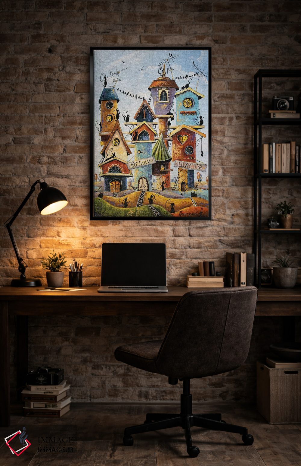 تابلو دکوراتیو مهمانان دلنشین و غیرمنتظره اثر ناتالیا گرینچنکو - D6B