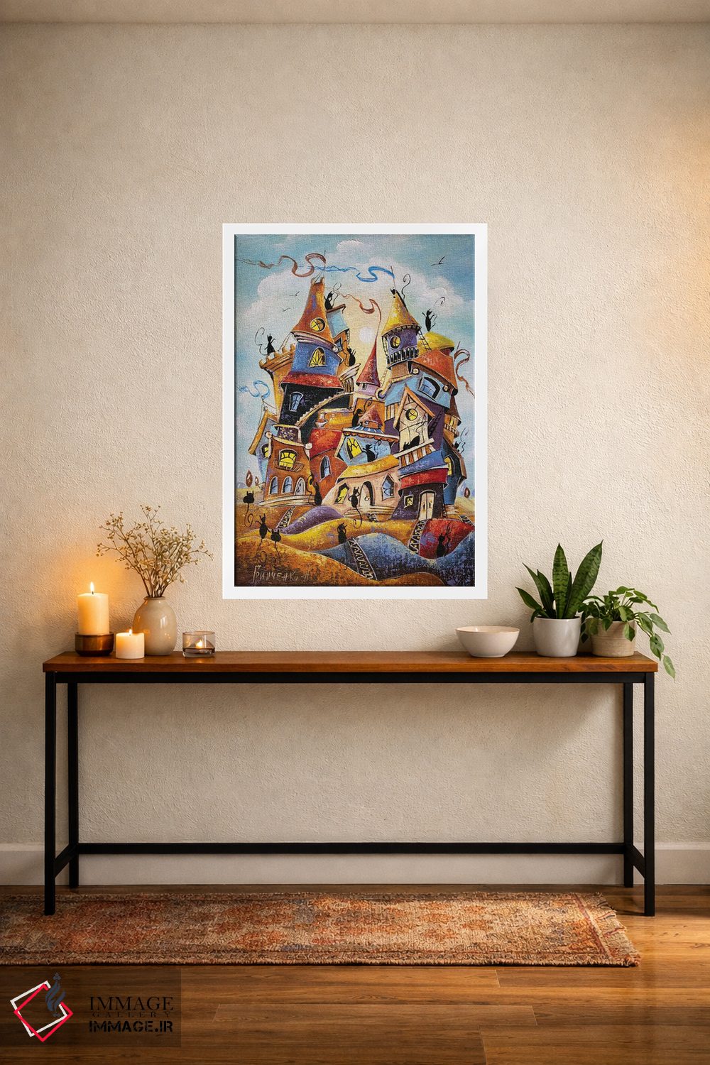 تابلو دکوراتیو رقاص ترین شهر گربه ها اثر ناتالیا گرینچنکو - D3W