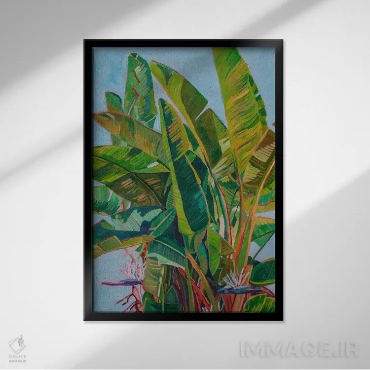 تابلو دکوراتیو پرنده بهشتی غول پیکر I اثر هدر نگی - نمای قابدار مشکی