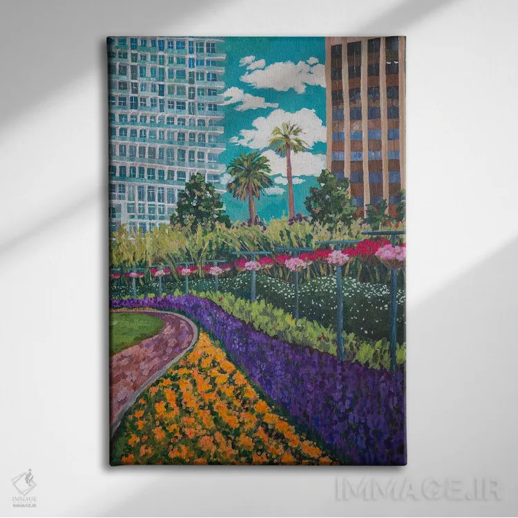 تابلو دکوراتیو منظره از دریاچه ائولا اثر هدر نگی - نمای روبهرو روی دیوار