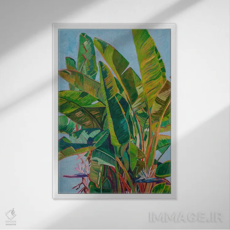 تابلو دکوراتیو پرنده بهشتی غول پیکر I اثر هدر نگی - نمای قابدار سفید