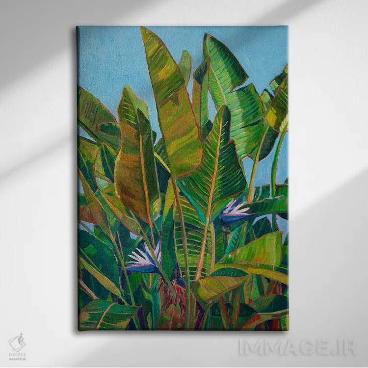 تابلو دکوراتیو پرنده بهشتی غول پیکر III اثر هدر نگی - نمای روبهرو روی دیوار