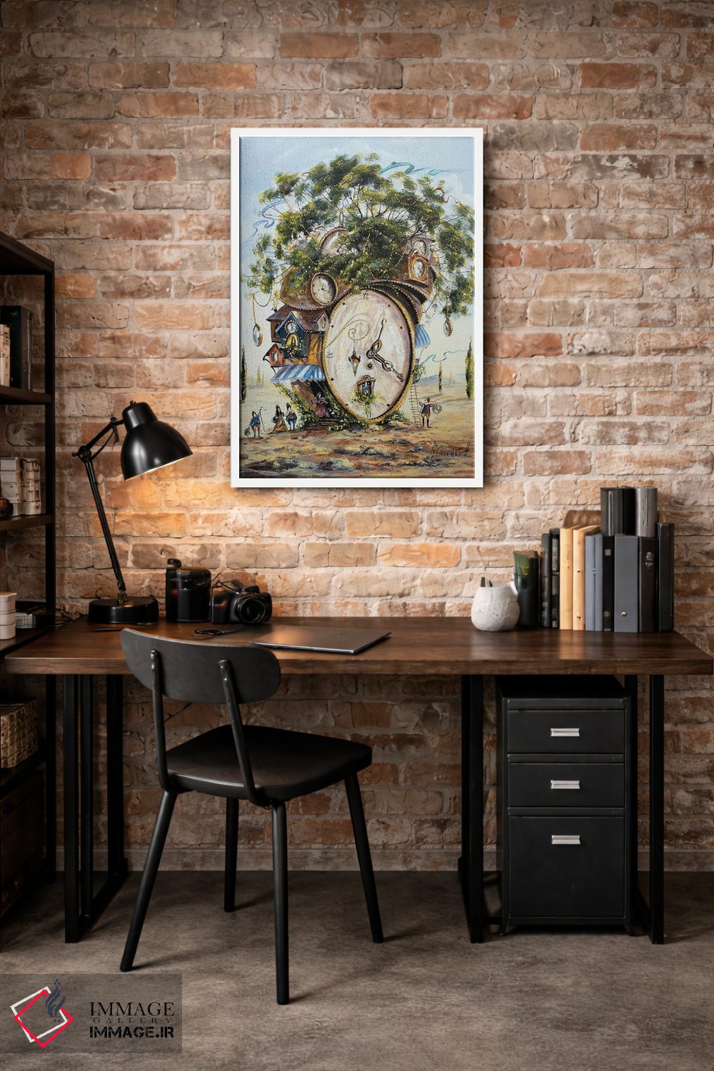 تابلو دکوراتیو خانه عجیب نگهبانان زمان اثر ناتالیا گرینچنکو - D1W