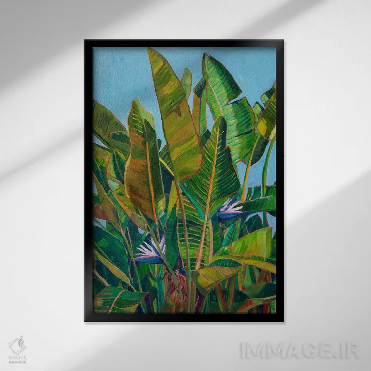 تابلو دکوراتیو پرنده بهشتی غول پیکر III اثر هدر نگی - نمای قابدار مشکی