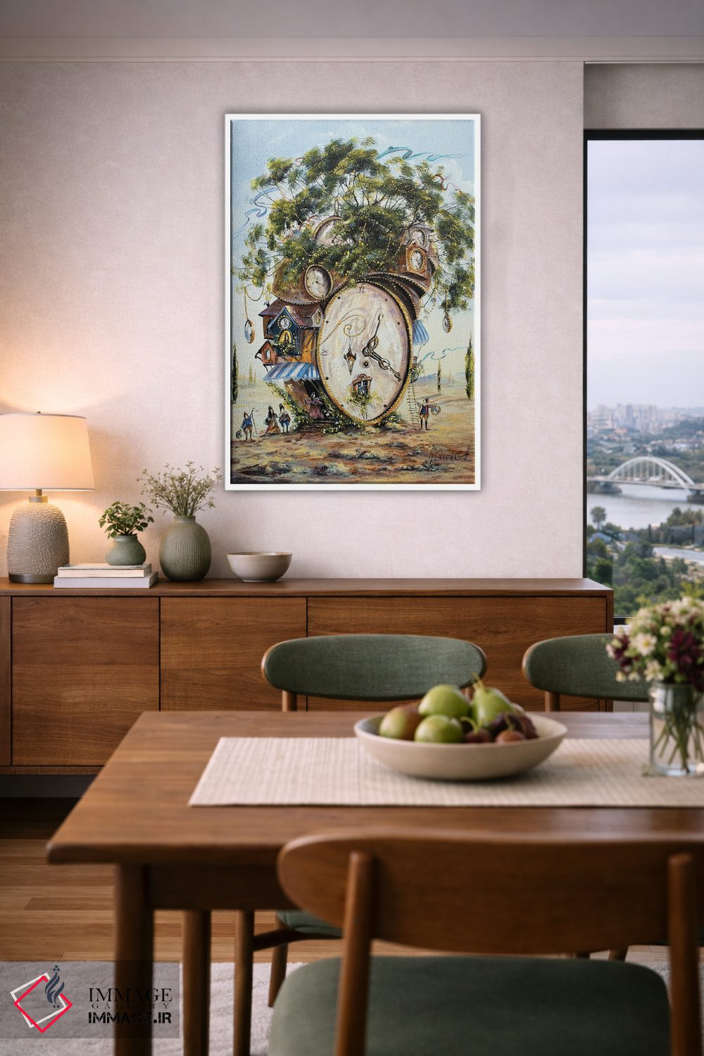 تابلو دکوراتیو خانه عجیب نگهبانان زمان اثر ناتالیا گرینچنکو - D6W