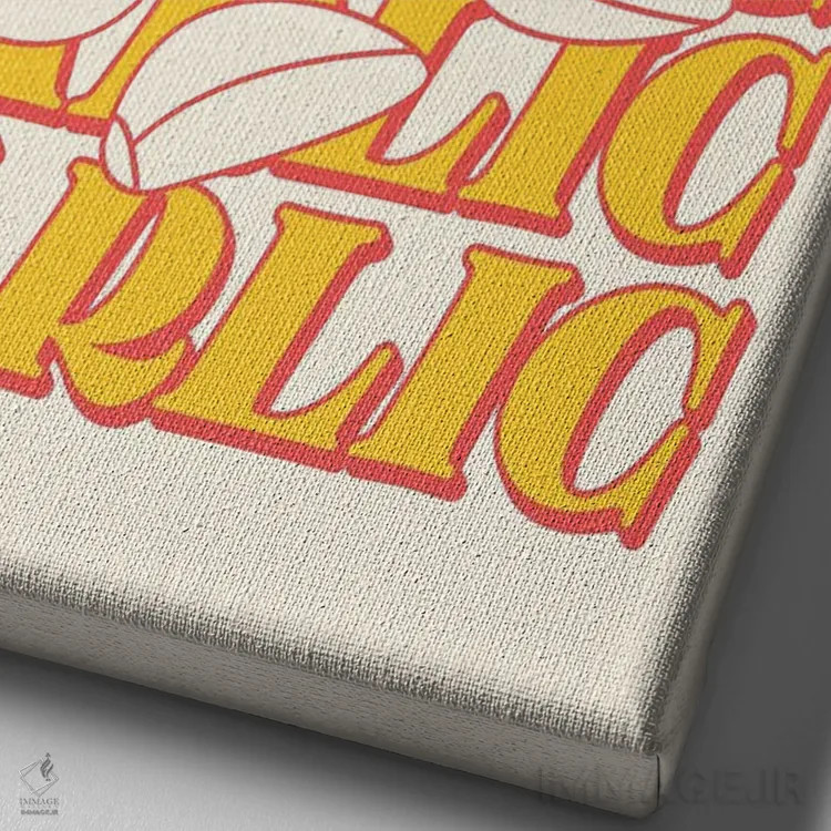 تابلو دکوراتیو همیشه سیر اضافه کن اثر نورا گازار - نمای نزدیک بافت بوم