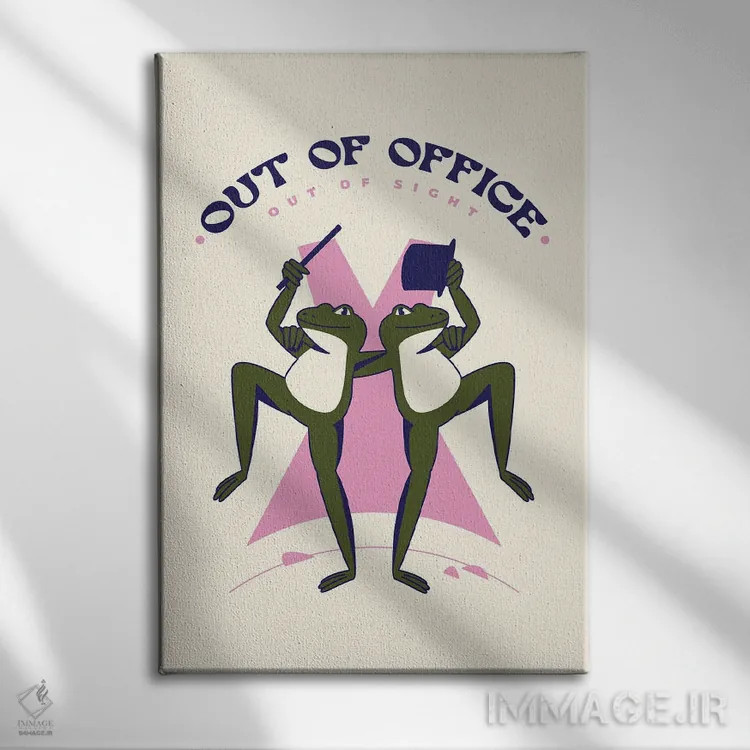 تابلو دکوراتیو Out Of Sight,خارج از دفتر، دور از دید اثر نورا گازار - نمای روبهرو روی دیوار