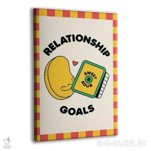 تابلو دکوراتیو اهداف رابطه: ناگت ها اثر نورا گازار - نمای پرسپکتیو محصول