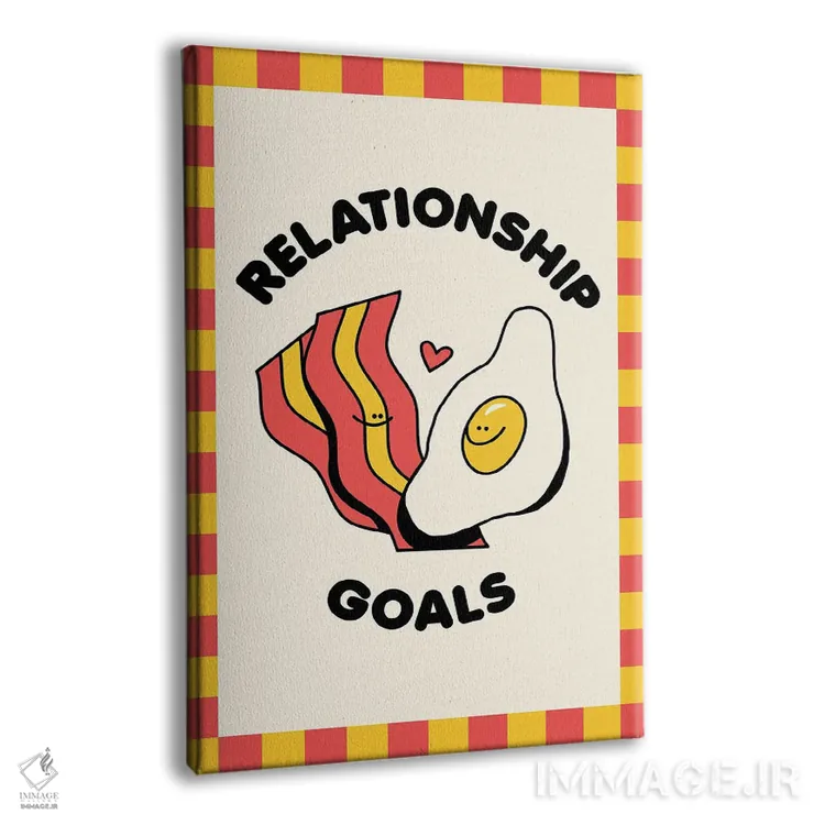 تابلو دکوراتیو اهداف رابطه: بیکن و تخم مرغ اثر نورا گازار - نمای پرسپکتیو محصول