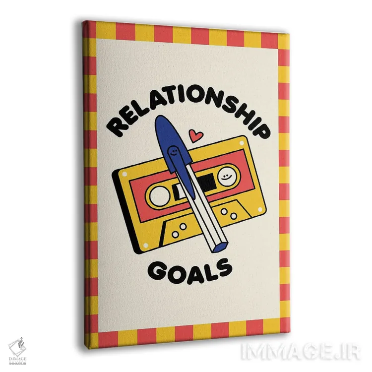 تابلو دکوراتیو اهداف رابطه: نوار کاست اثر نورا گازار - نمای پرسپکتیو محصول