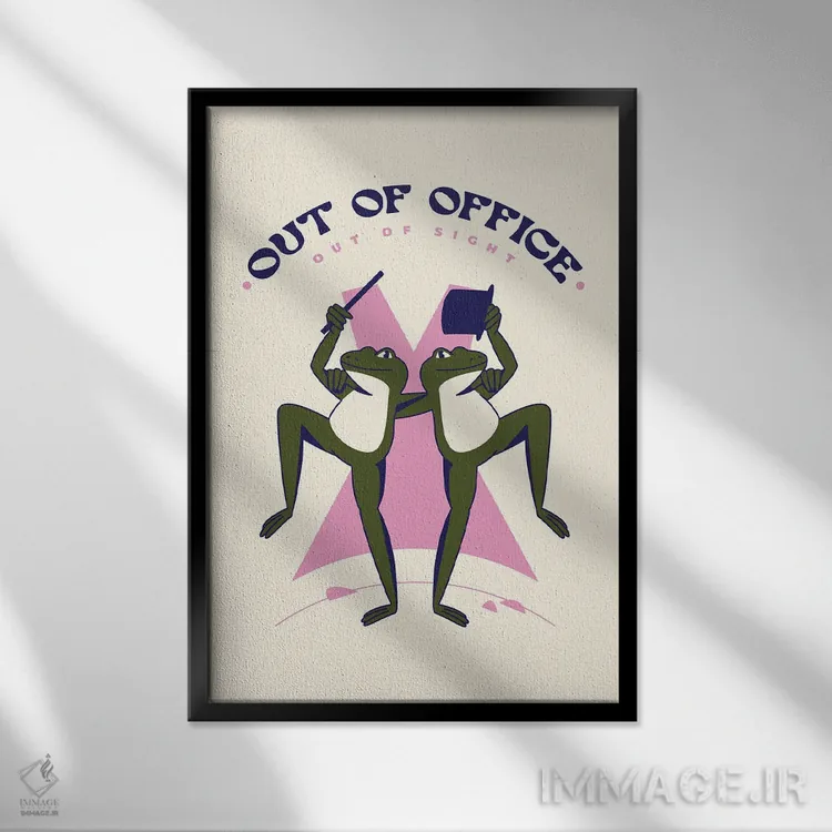 تابلو دکوراتیو Out Of Sight,خارج از دفتر، دور از دید اثر نورا گازار - نمای قابدار مشکی