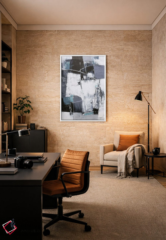 تابلو انتزاعی سفر به تعادل درونی اثر دونگ سو - D6W
