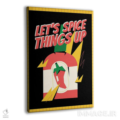 تابلو دکوراتیو بیایید کمی هیجان اضافه کنیم مشکی اثر نورا گازار - نمای پرسپکتیو محصول