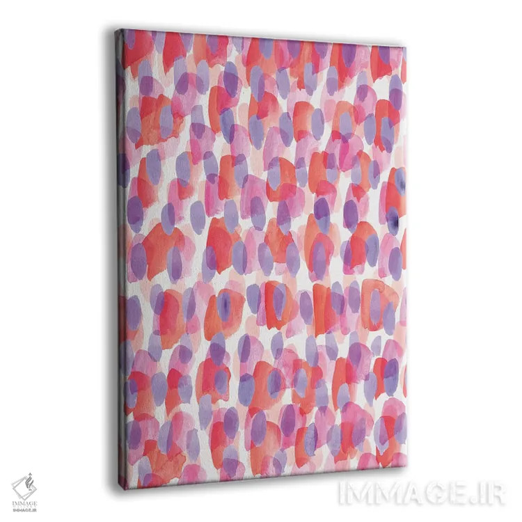 تابلو انتزاعی لایه های نقاشی شده اثر نادیا حسن - نمای پرسپکتیو محصول