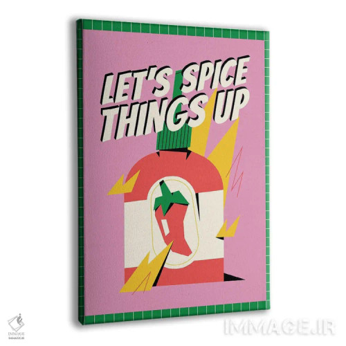 تابلو دکوراتیو بیایید کمی هیجان اضافه کنیم صورتی اثر نورا گازار - نمای پرسپکتیو محصول