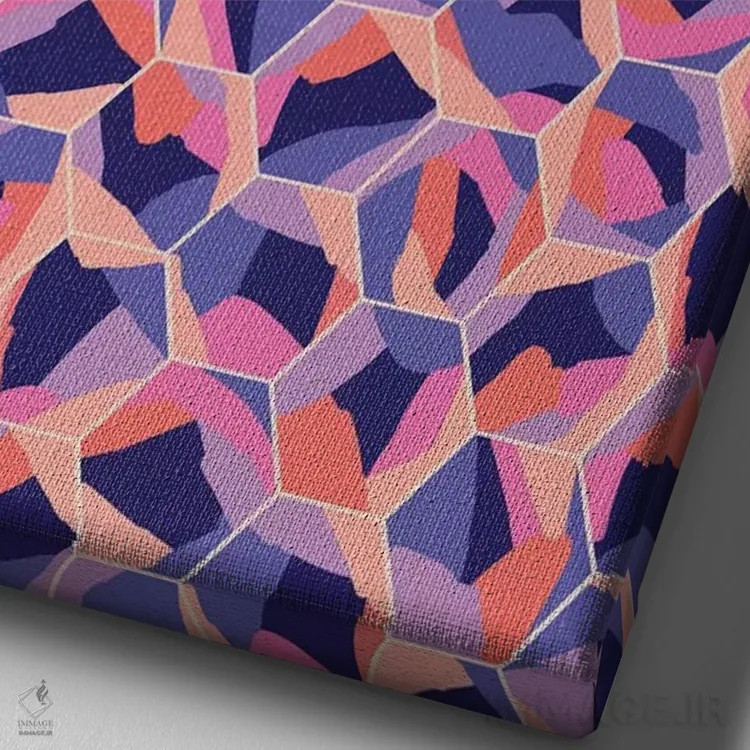 تابلو انتزاعی بال هایت را کشف کن اثر نادیا حسن - نمای نزدیک بافت بوم