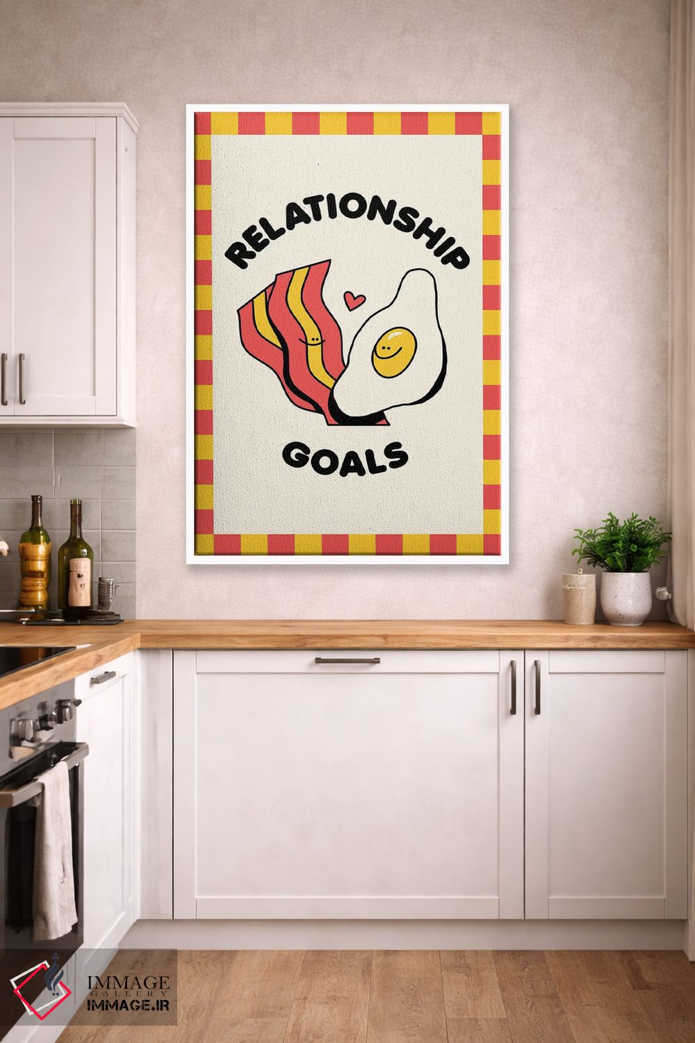 تابلو دکوراتیو اهداف رابطه: بیکن و تخم مرغ اثر نورا گازار - D3W