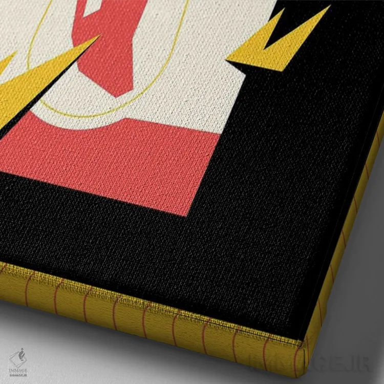 تابلو دکوراتیو بیایید کمی هیجان اضافه کنیم مشکی اثر نورا گازار - نمای نزدیک بافت بوم