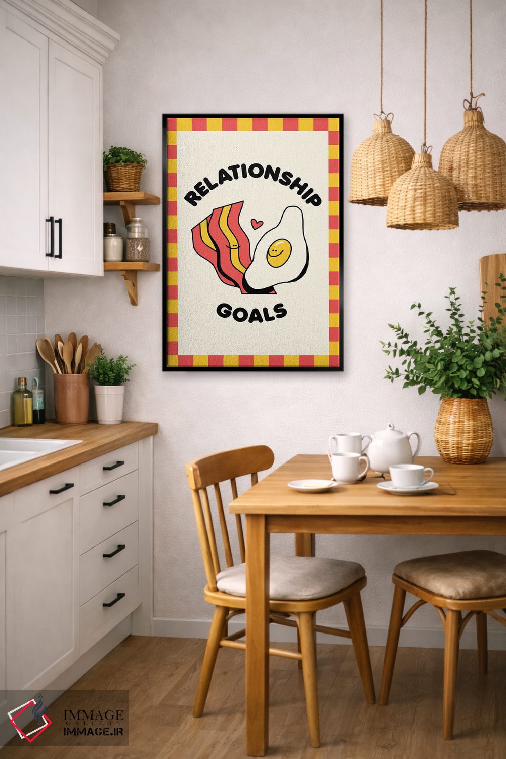 تابلو دکوراتیو اهداف رابطه: بیکن و تخم مرغ اثر نورا گازار - D6B
