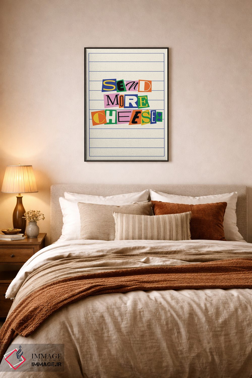تابلو دکوراتیو پنیر بیشتری بفرست اثر نورا گازار - D6B