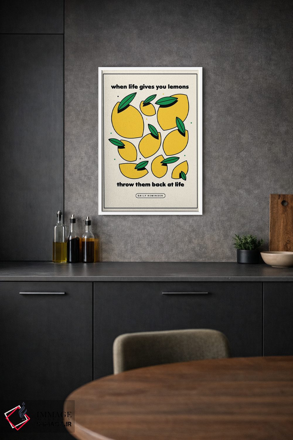 تابلو دکوراتیو وقتی زندگی بهت لیمو می دهد بژ اثر نورا گازار - D1W