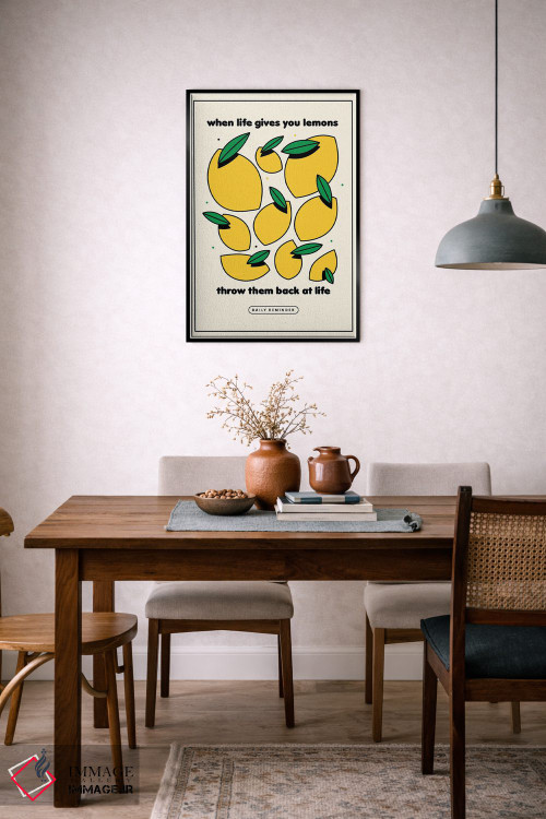 تابلو دکوراتیو وقتی زندگی بهت لیمو می دهد بژ اثر نورا گازار - D6B