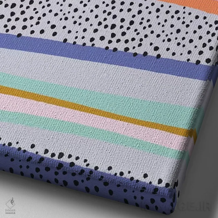 تابلو انتزاعی چه خوشحال ۲ اثر نادیا حسن - نمای نزدیک بافت بوم