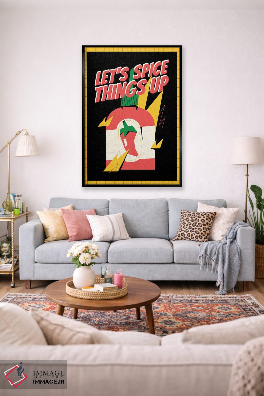 تابلو دکوراتیو بیایید کمی هیجان اضافه کنیم مشکی اثر نورا گازار - D2B
