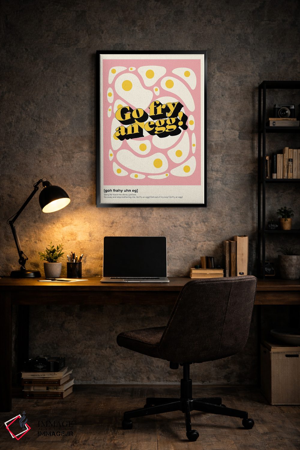 تابلو دکوراتیو برو یه تخم مرغ سرخ کن اثر نورا گازار - D6B