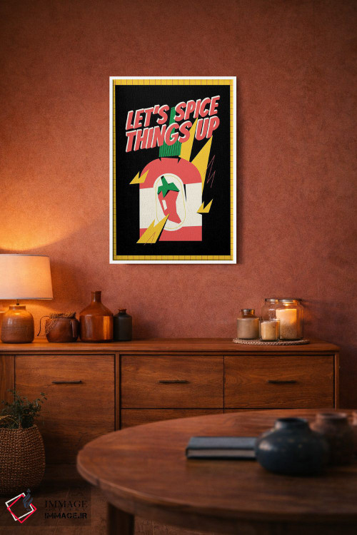 تابلو دکوراتیو بیایید کمی هیجان اضافه کنیم مشکی اثر نورا گازار - D3W