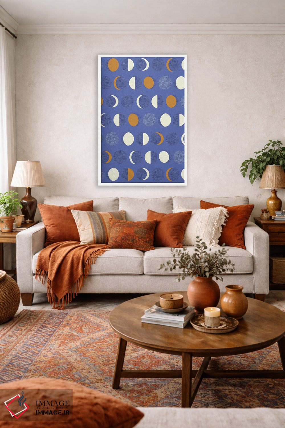 تابلو انتزاعی امواج مثبت ۱ اثر نادیا حسن - D1W