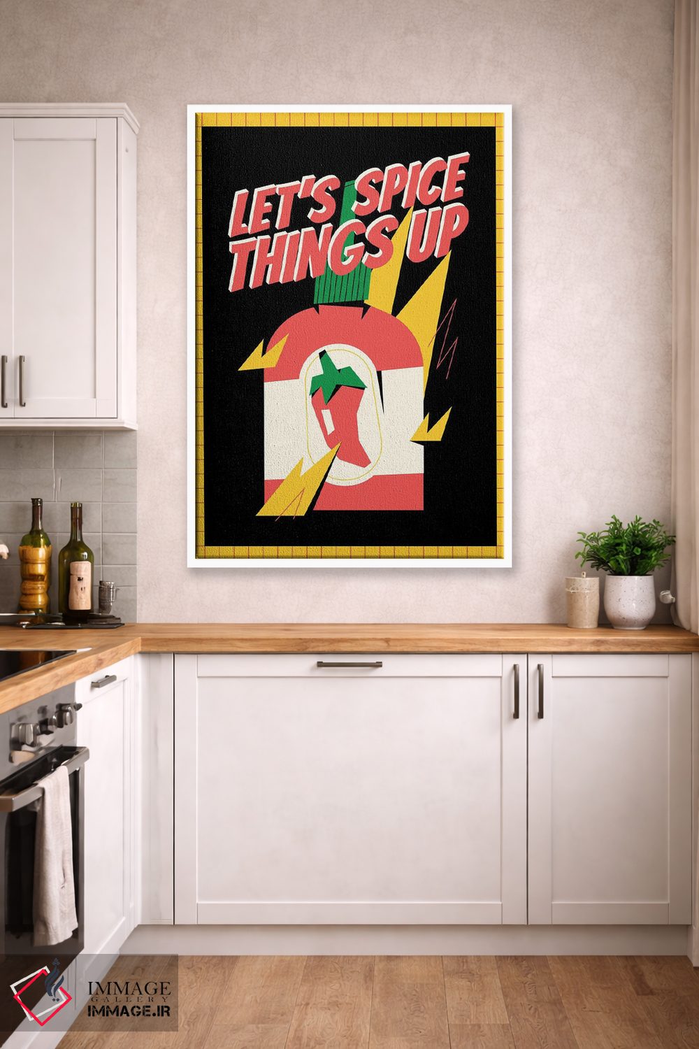 تابلو دکوراتیو بیایید کمی هیجان اضافه کنیم مشکی اثر نورا گازار - D4W