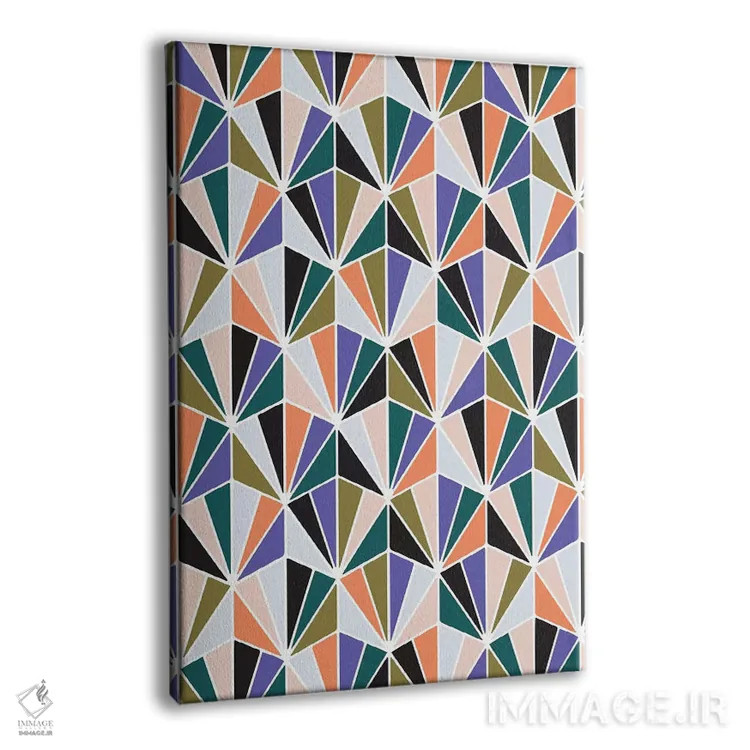 تابلو انتزاعی پناهگاه بوهمیایی ۳ اثر نادیا حسن - نمای پرسپکتیو محصول