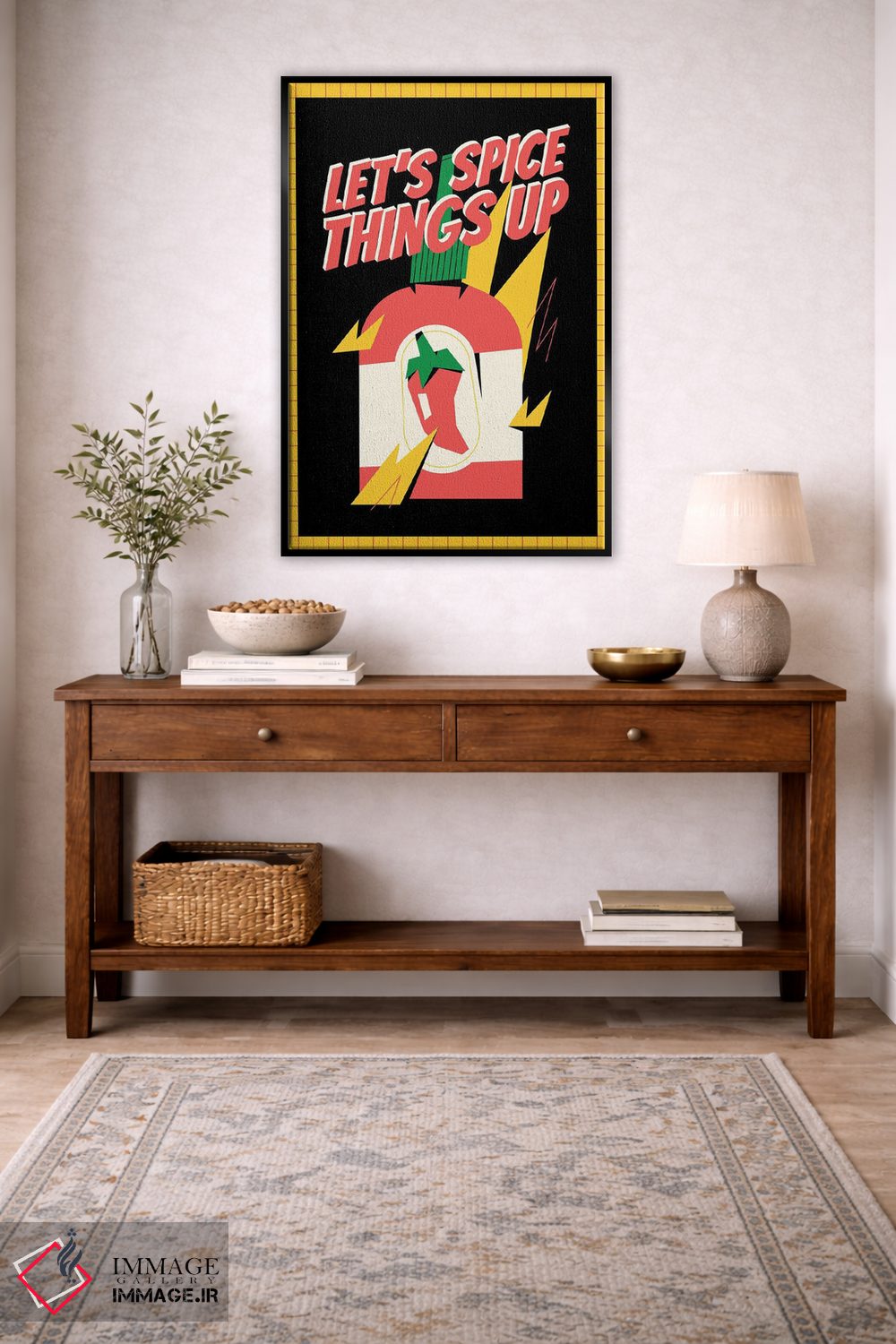 تابلو دکوراتیو بیایید کمی هیجان اضافه کنیم مشکی اثر نورا گازار - D5B