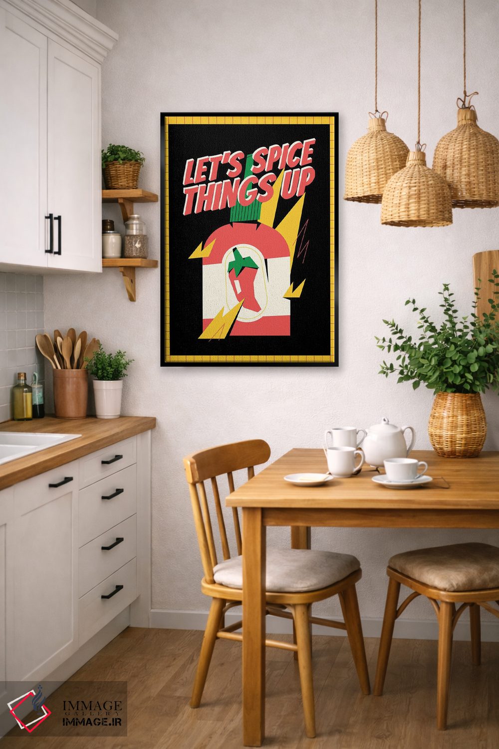 تابلو دکوراتیو بیایید کمی هیجان اضافه کنیم مشکی اثر نورا گازار - D6B