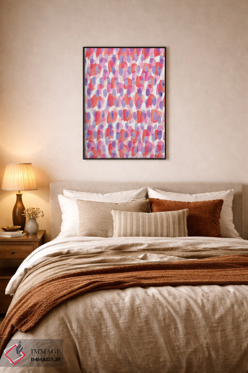 تابلو انتزاعی لایه های نقاشی شده اثر نادیا حسن - D5B