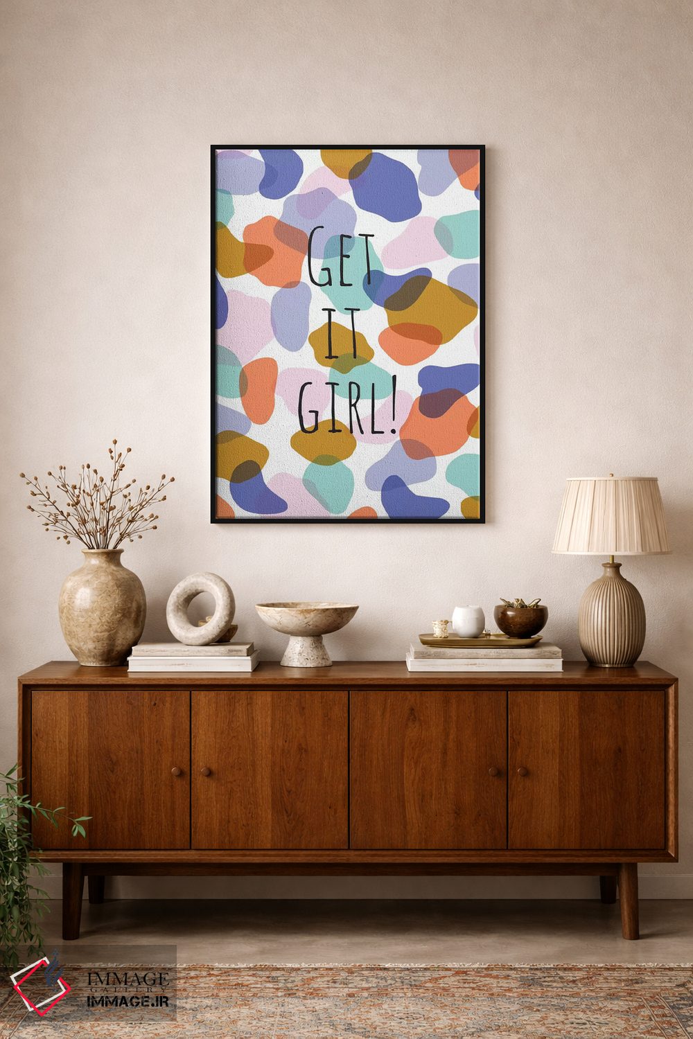 تابلو انتزاعی چه خوشحال ۴ اثر نادیا حسن - D2B