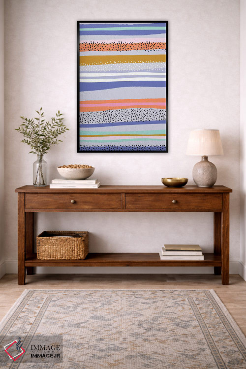 تابلو انتزاعی چه خوشحال ۲ اثر نادیا حسن - D4B